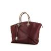 Louis Vuitton Lockit Soft handbag in burgundy leather and grey-beige python - 00pp thumbnail