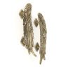Pair of handles in silver-plated metal with wing detailing, 2000s - Detail D1 thumbnail