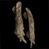 Pair of handles in silver-plated metal with wing detailing, 2000s - Detail D3 thumbnail