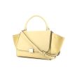 Celine Trapeze medium model handbag in beige grained leather and beige suede - 00pp thumbnail