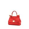 Dolce & Gabbana Sicily small model shoulder bag in red grained leather - 00pp thumbnail