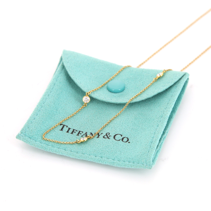 Collier ras de cou Tiffany & Co Diamonds By The Yard en or jaune et diamants - Detail D2