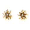 Tiffany & Co Schlumberger Flame earrings in yellow gold,  platinium and diamonds - 00pp thumbnail