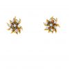 Paire de boucles d'oreilles Tiffany & Co Flamme par Schlumberger en or jaune , platine et diamants - 360 thumbnail