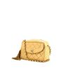 Bolso bandolera Chanel Camera en cuero acolchado beige - 00pp thumbnail
