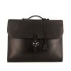 Hermès Sac à dépêches briefcase in black grained leather - 360 thumbnail