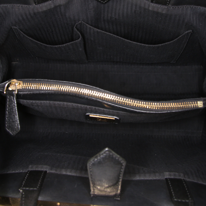 Borsa Fendi 2 Jours in pelle nera - Detail D3