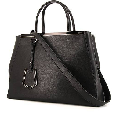 Bolso de mano Fendi 2 Jours en cuero negro