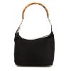 Gucci Bamboo bag worn on the shoulder or carried in the hand in black canvas and black leather - 360 thumbnail