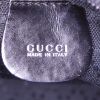 Borsa da spalla o a mano Gucci Bamboo in tela nera e pelle nera - Detail D3 thumbnail