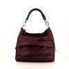 Shopping bag Dior Libertine in pelle color prugna - 360 Front thumbnail