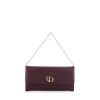 Shopping bag Dior Libertine in pelle color prugna - 360 thumbnail