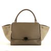 Celine Trapeze medium model handbag in grey leather - 360 thumbnail