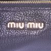 Miu Miu shopping bag in black grained leather - Detail D3 thumbnail