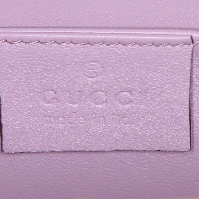 Gucci Animalier clutch in pink satin - Detail D3