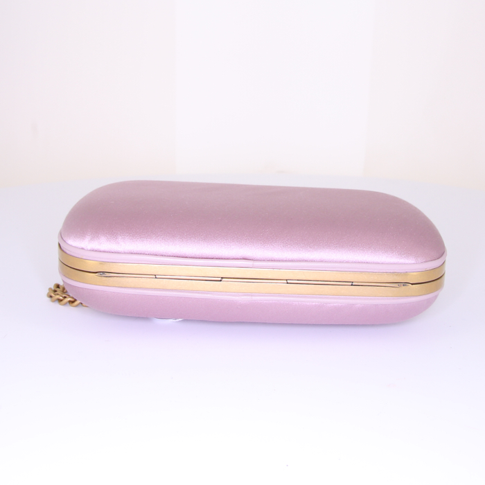 Minaudière Gucci Animalier en satin rose - Detail D5