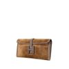 Hermes Jige pouch in brown doblis calfskin and brown lizzard - 00pp thumbnail