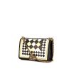 Chanel Boy shoulder bag in black, cream color and gold leather - 00pp thumbnail