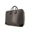 Goyard Majordome travel bag in black and brown Goyard canvas and black leather - 00pp thumbnail