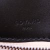 Bolsa de viaje Goyard Majordome en tela Goyardine negra y marrón y cuero negro - Detail D3 thumbnail