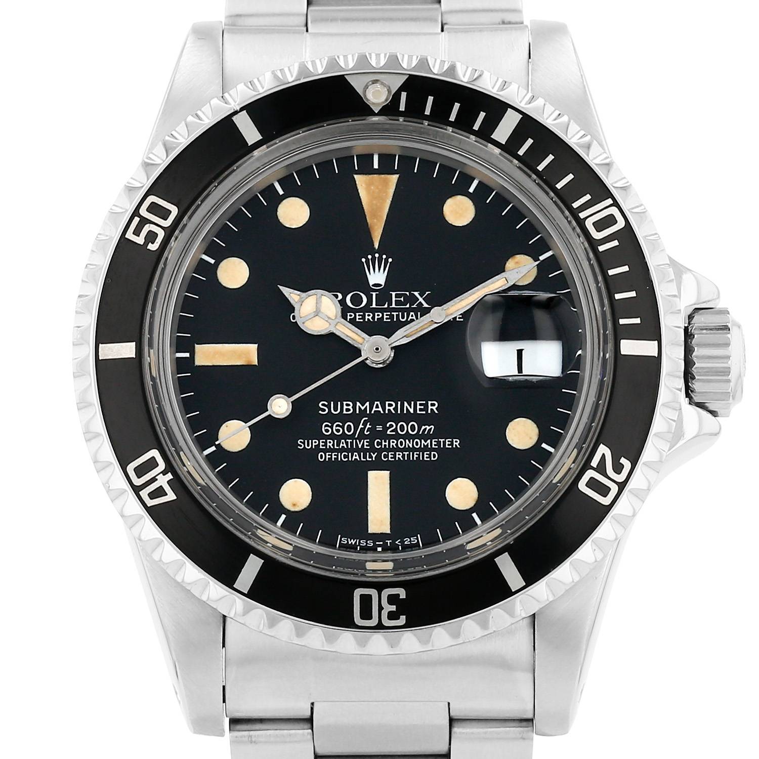 Montre Rolex Submariner Date en acier Ref: Rolex - 1680 Vers 1979 Montre Rolex Submariner Date en acier Ref: Rolex - 1680 Vers 1979