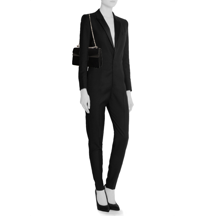 Gucci Dionysus bag worn on the shoulder or carried in the hand in black suede and black leather - Detail D2