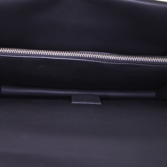 Bolso para llevar al hombro o en la mano Gucci Dionysus en ante negro y cuero negro - Detail D3