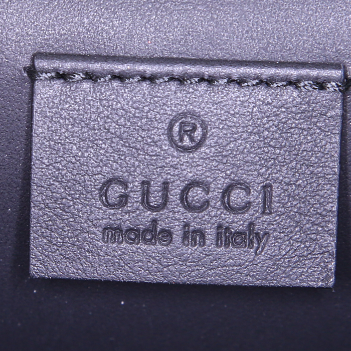 Borsa da spalla o a mano Gucci Dionysus in camoscio nero e pelle nera - Detail D4