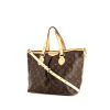 Bolso de mano Louis Vuitton Palermo en lona Monogram marrón y cuero natural - 00pp thumbnail