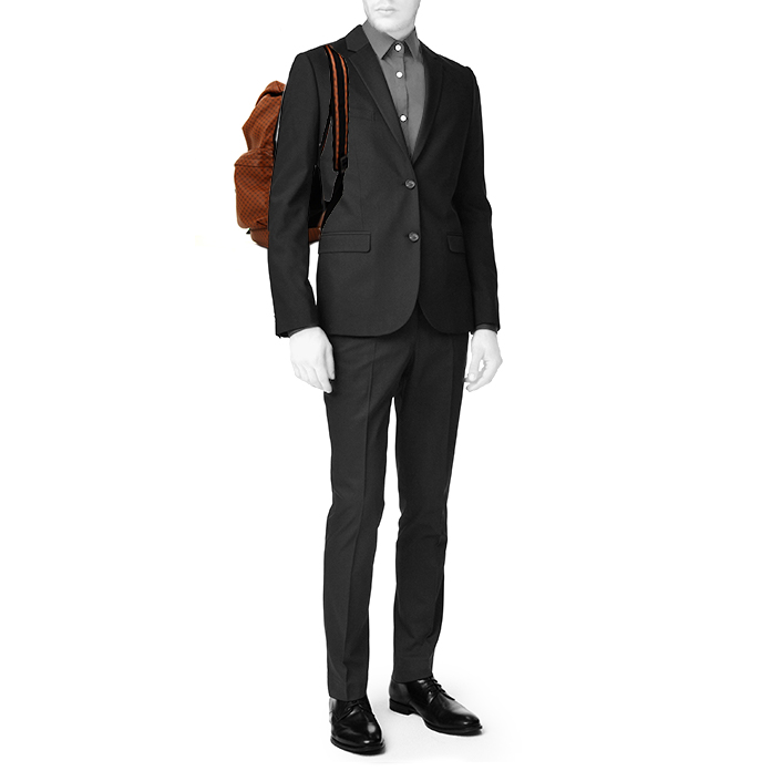 Gucci backpack in brown monogram leather - Detail D1