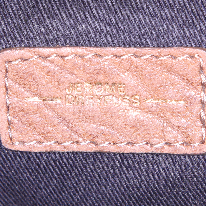 Bolso para llevar al hombro Jerome Dreyfuss modelo mediano en cuero marrón - Detail D3