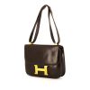 Hermes Constance handbag in chocolate brown box leather - 00pp thumbnail