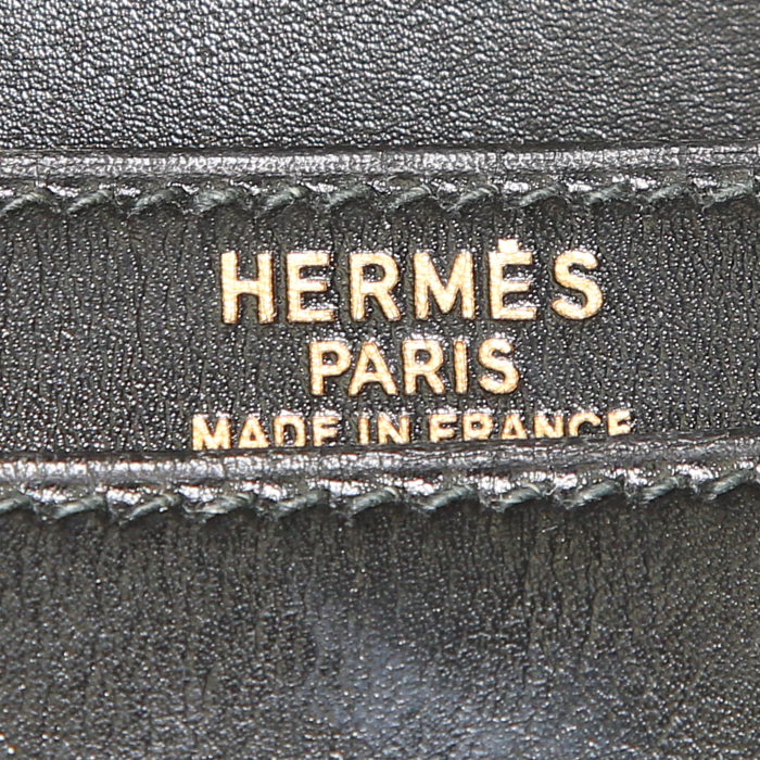 Porte-documents Hermès Sac à dépêches en cuir box noir - Detail D3