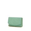 Chanel Wallet on Chain shoulder bag in green grained leather - 00pp thumbnail