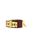Hermes Médor belt in burgundy box leather - 00pp thumbnail