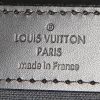 Bolso zurrón Louis Vuitton Tadao en lona a cuadros gris y cuero negro - Detail D4 thumbnail