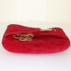Chanel  Vintage clutch-belt  in red quilted velvet - Detail D4 thumbnail