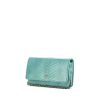 Bolso bandolera Chanel Wallet on Chain en piel de pitón azul - 00pp thumbnail