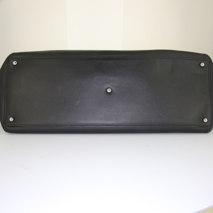 Borsa weekend Chanel Executive modello grande in pelle martellata nera - Detail D4