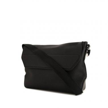 Hermès Citynews messenger shoulder bag in black togo leather