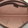 Gucci Suprême GG pouch in beige logo canvas and brown leather - Detail D2 thumbnail