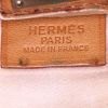 Funda protectora para ropa Hermès en lona beige y cuero color oro - Detail D4 thumbnail