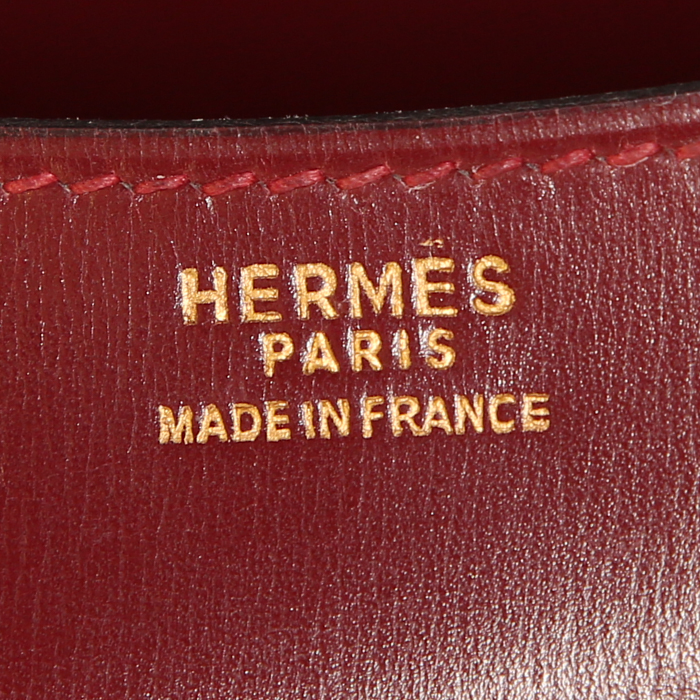 Borsa Hermès Alpha in pelle box bordeaux - Detail D3