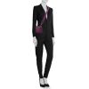 Bolso bandolera Hermès Berline modelo pequeño en cuero swift violeta - Detail D1 thumbnail