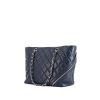 Chanel Shopping GST large model bag worn on the shoulder or carried in the hand in blue quilted leather - 00pp thumbnail