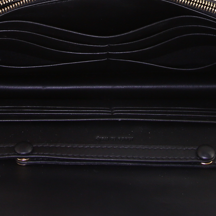 Pochette Celine en cuir noir et beige et python gris - Detail D3