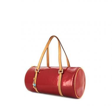 Bolso de mano Louis Vuitton Papillon en charol Monogram rojo y cuero natural