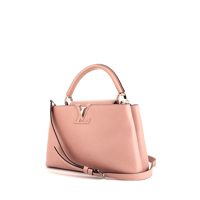 Capucines leather handbag Louis Vuitton Pink in Leather - 33419554