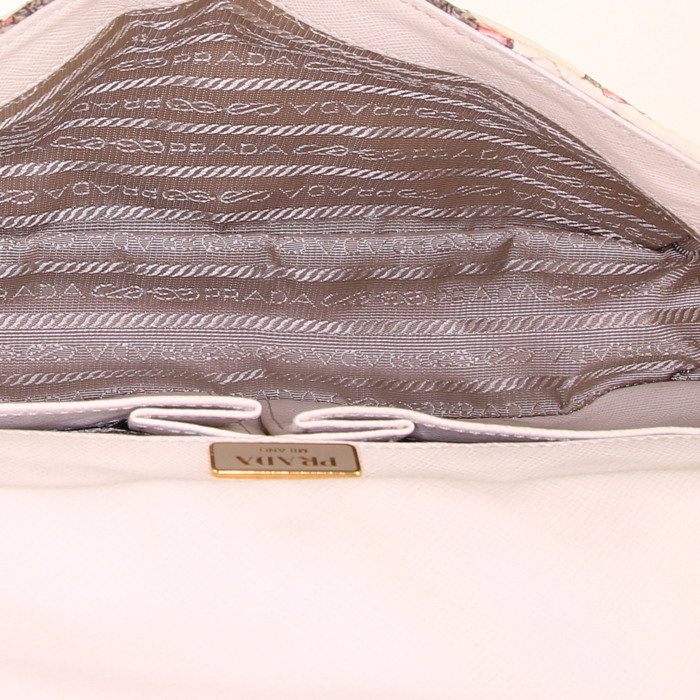 Sac à main Prada en toile beige - Detail D2