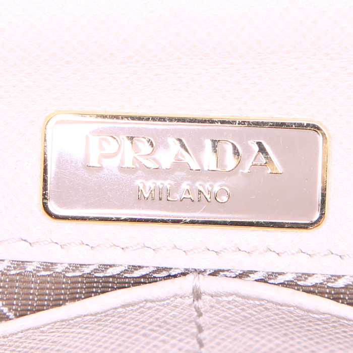 Bolso de mano Prada en lona beige - Detail D3